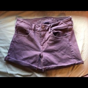 Dusty Rose American Eagle Midi Shorts